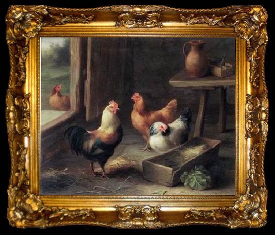 framed  unknow artist poultry  161, ta009-2